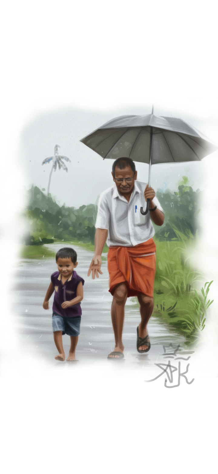 Monsoon Walk · Mobile Painting